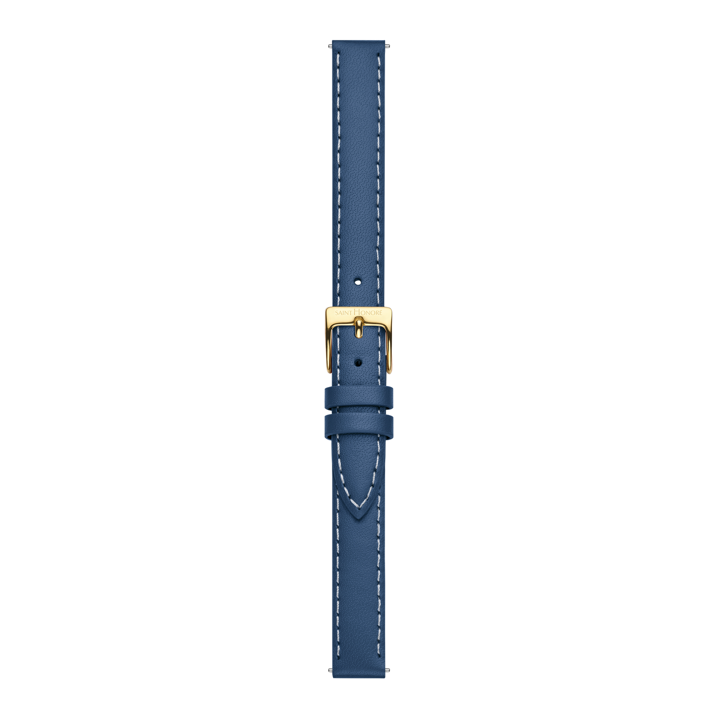 Genuine leather strap 12mm saddle blue