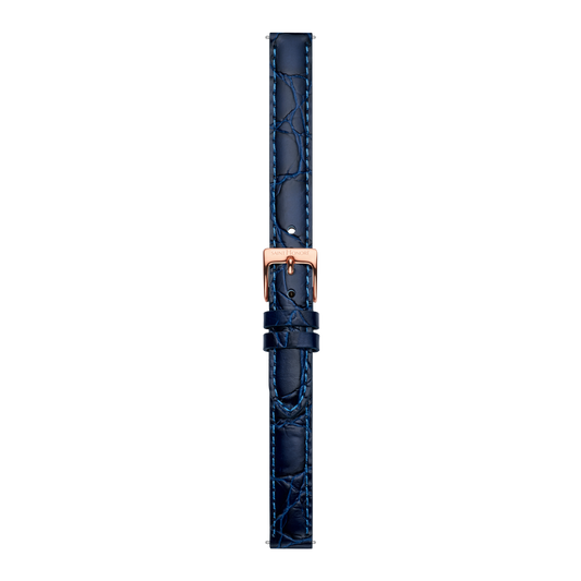 Bracelet cuir véritable 12mm bleu