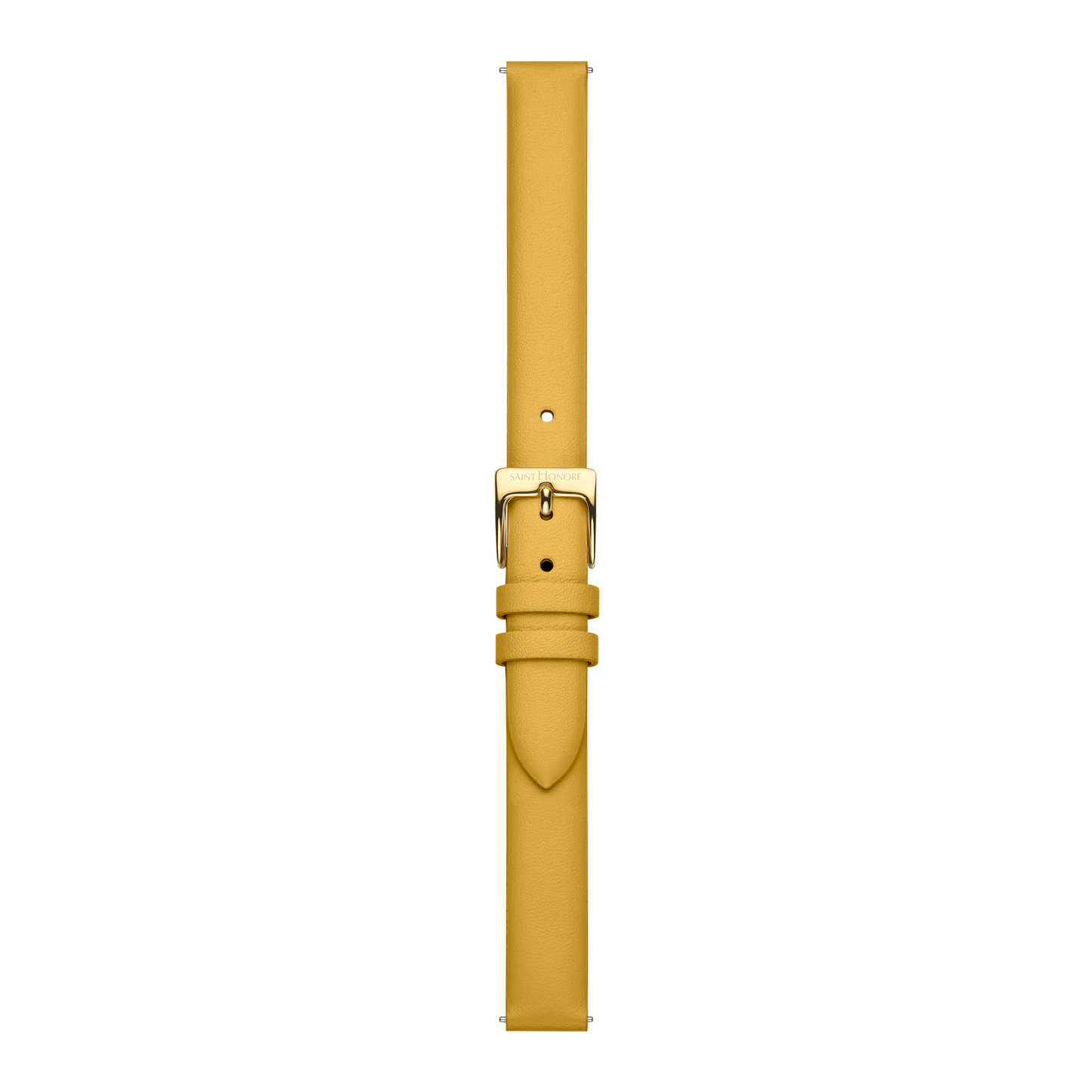 Bracelet cuir véritable 12mm jaune moutarde lisse