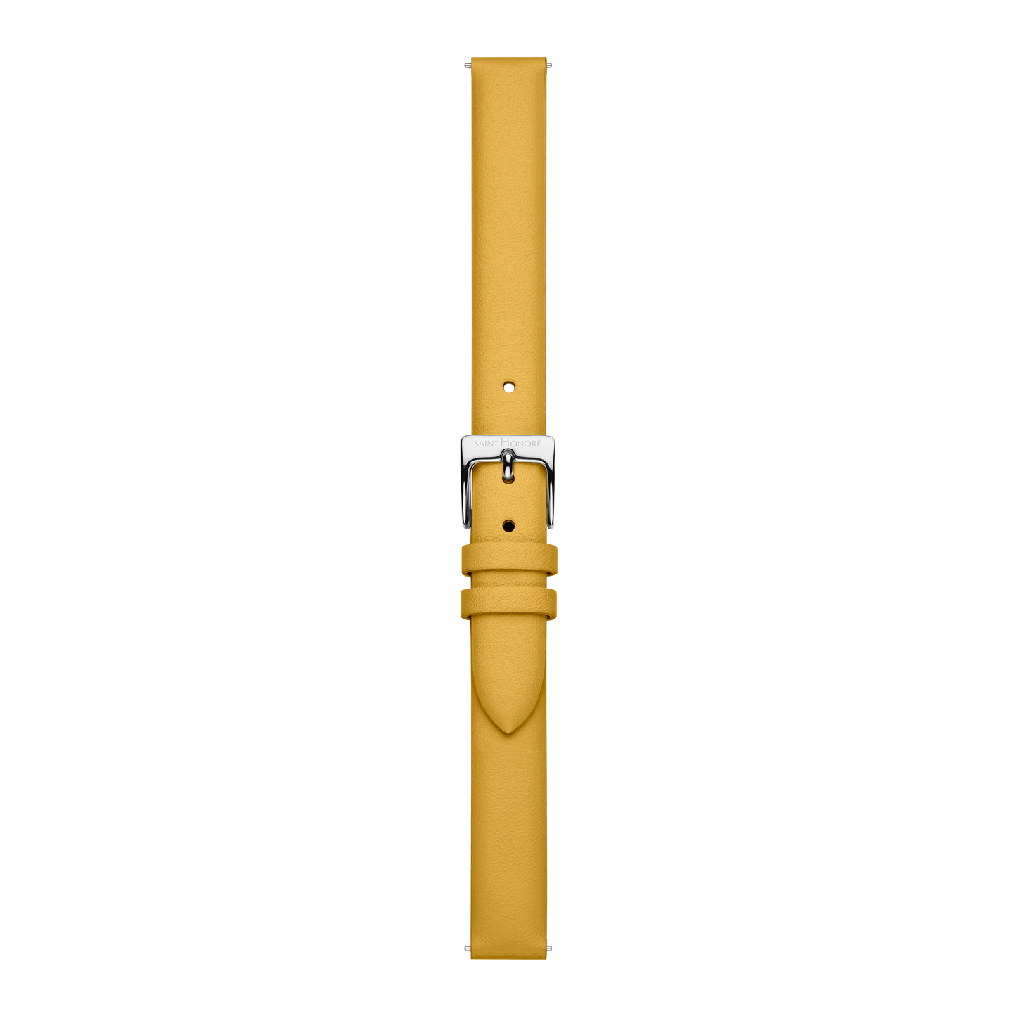 Bracelet cuir véritable 12mm jaune moutarde lisse