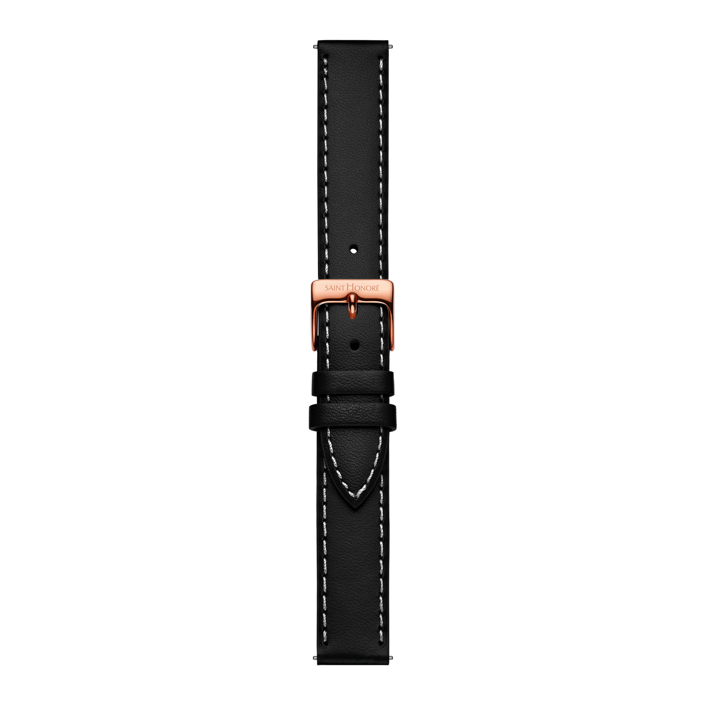 Bracelet cuir véritable 16mm sellier noir