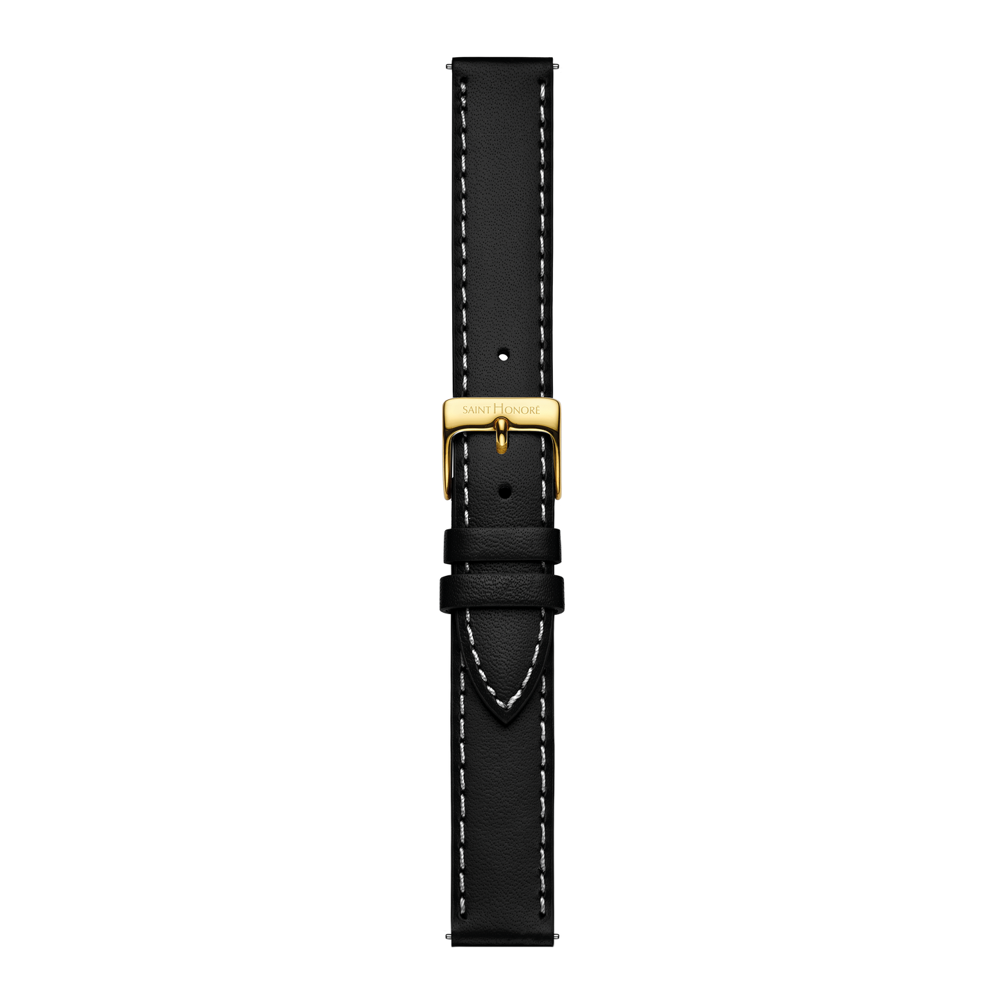 Bracelet cuir véritable 16mm sellier noir