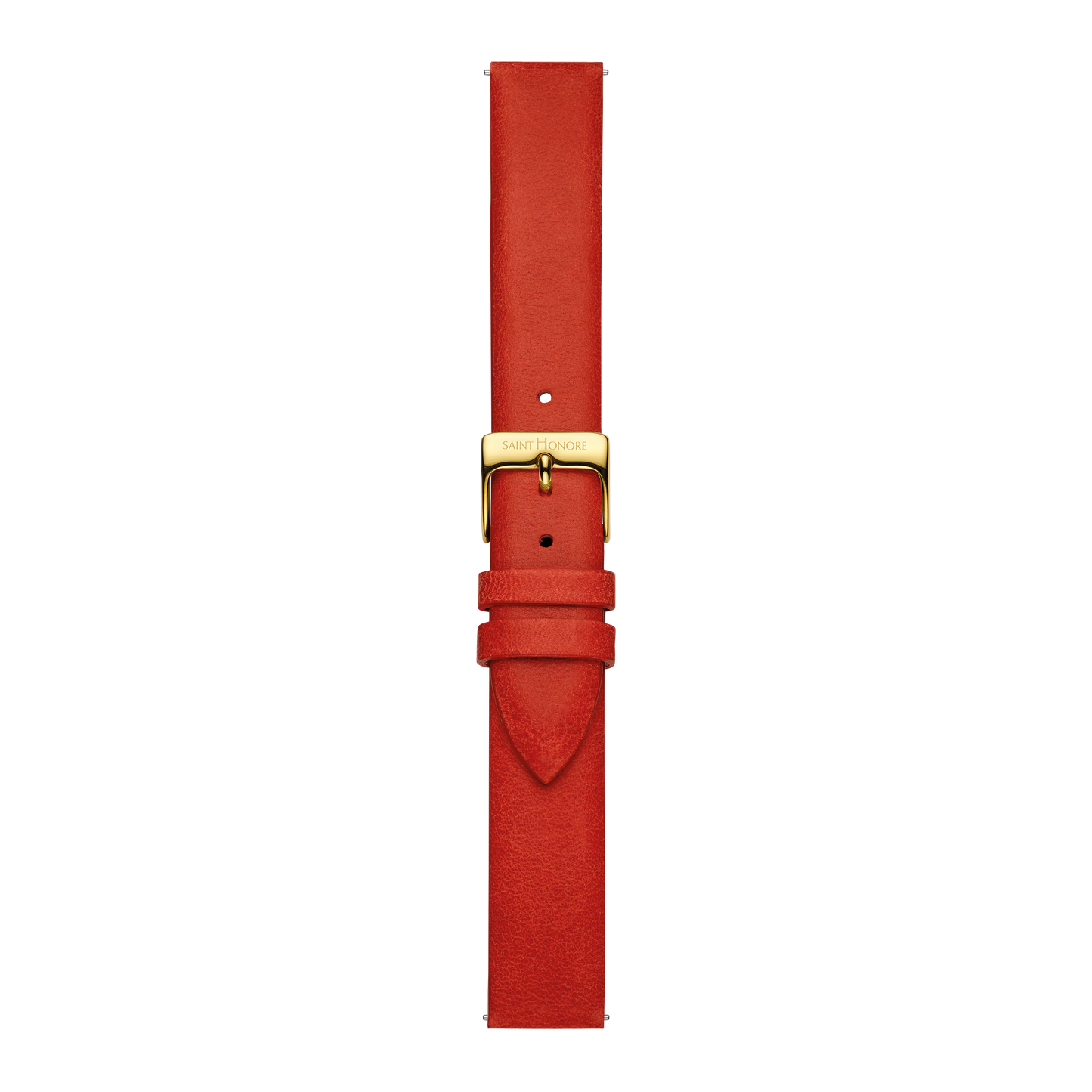 Genuine leather strap 16mm smooth red