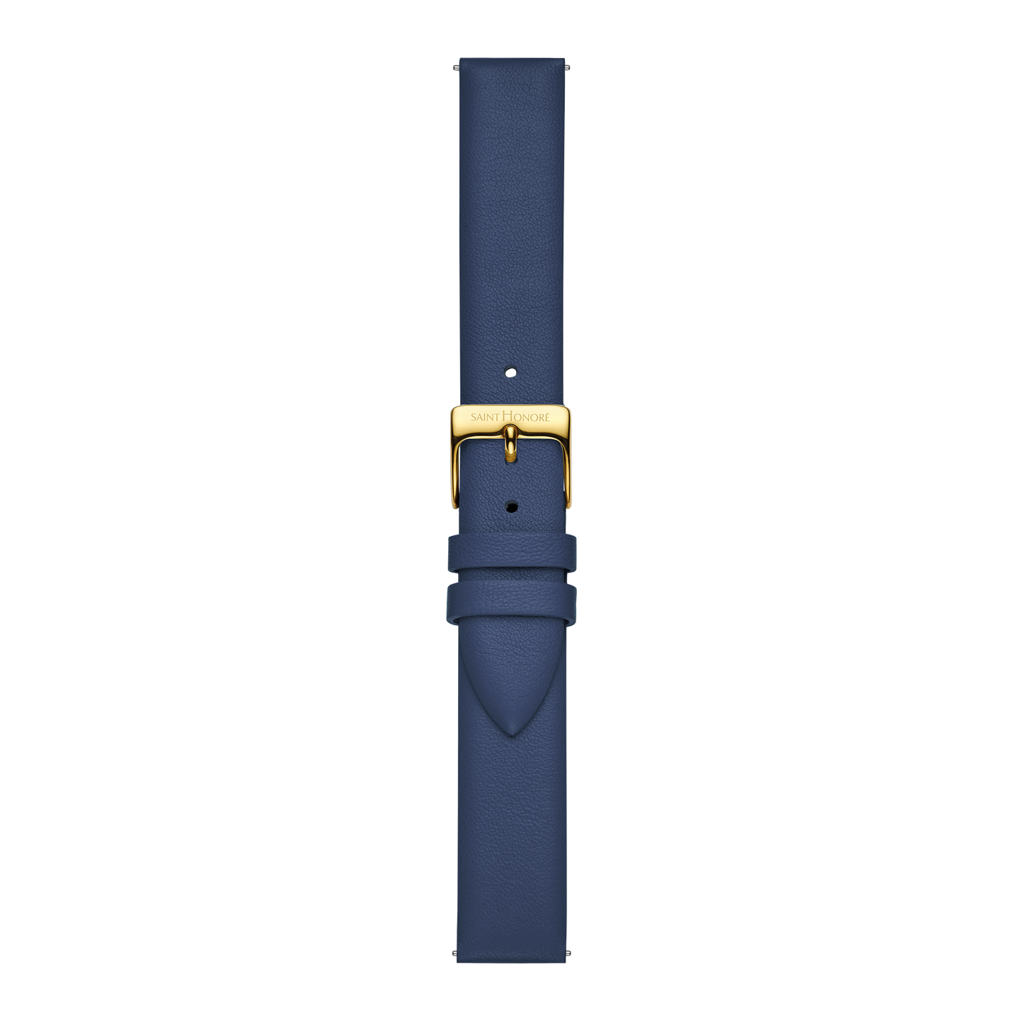 Genuine leather strap 16mm smooth blue