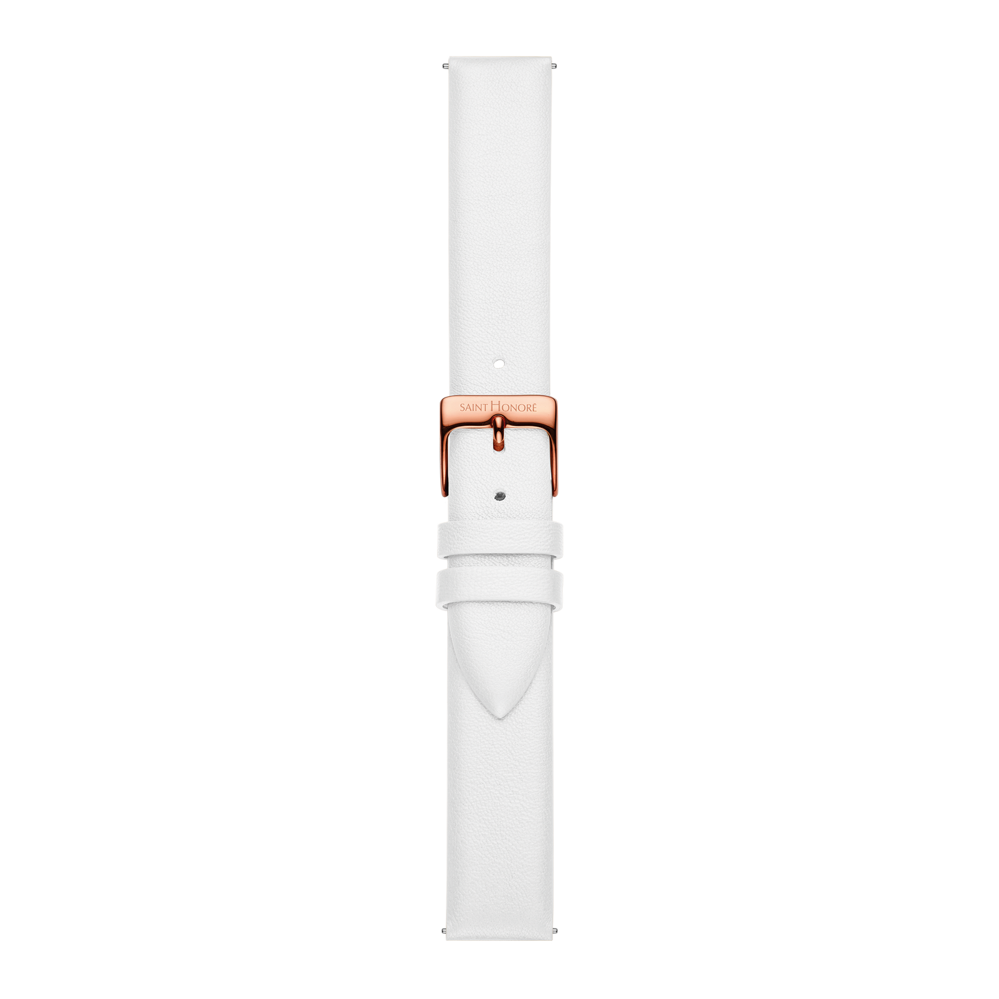 Genuine leather strap 16mm smooth white