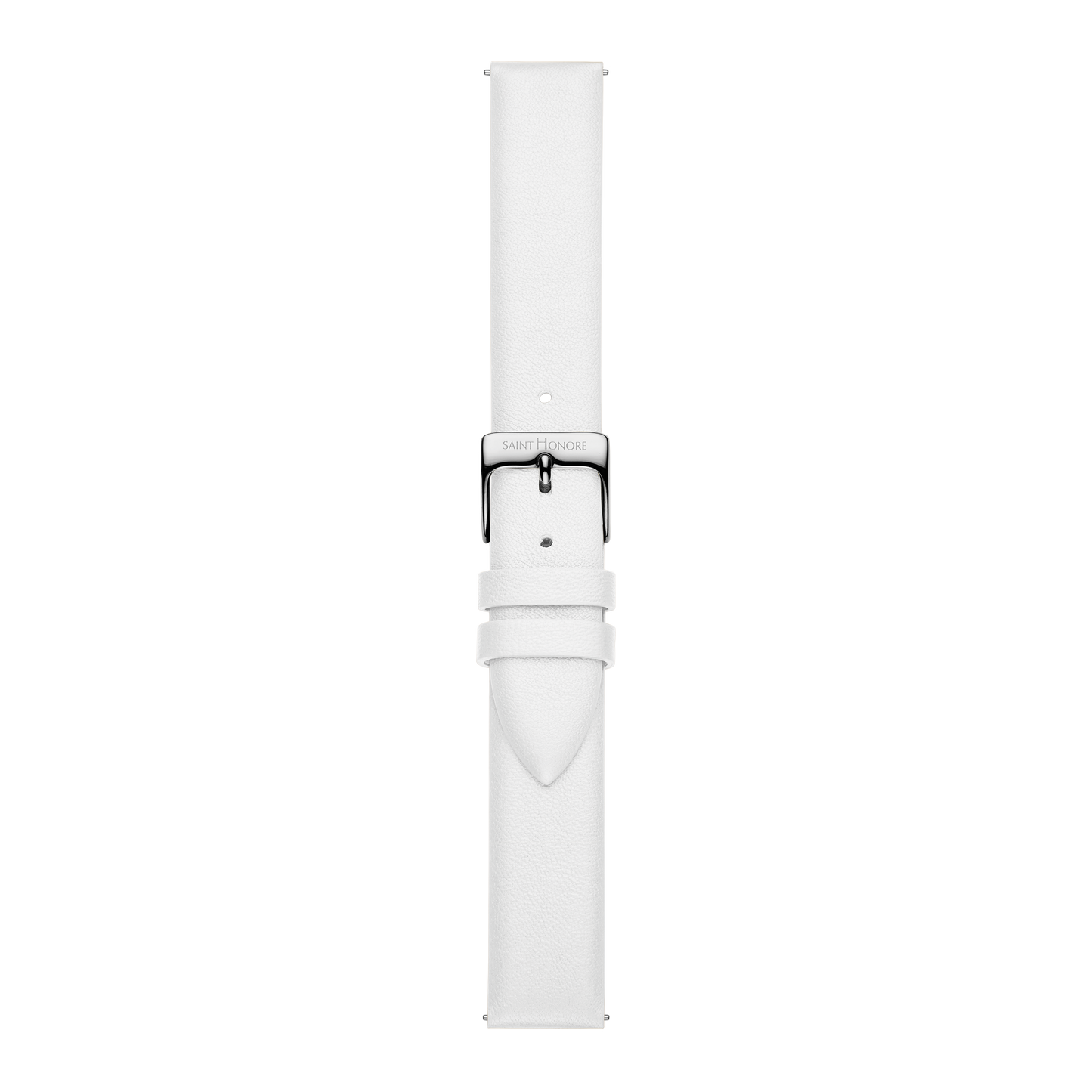 Genuine leather strap 16mm smooth white