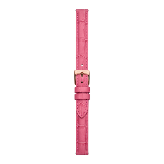 Genuine leather strap 12mm pink