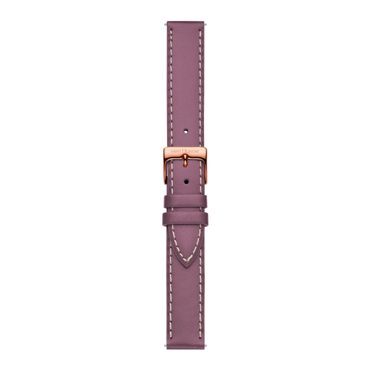 Bracelet cuir véritable 16mm sellier violet