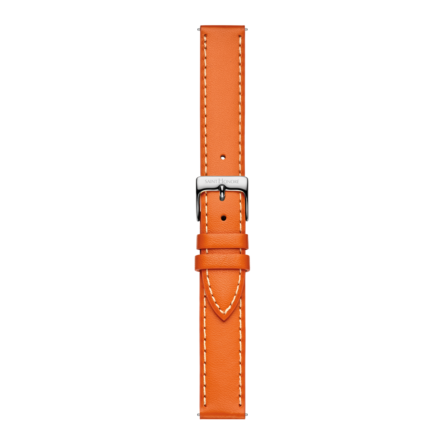 Bracelet cuir véritable 16mm sellier orange