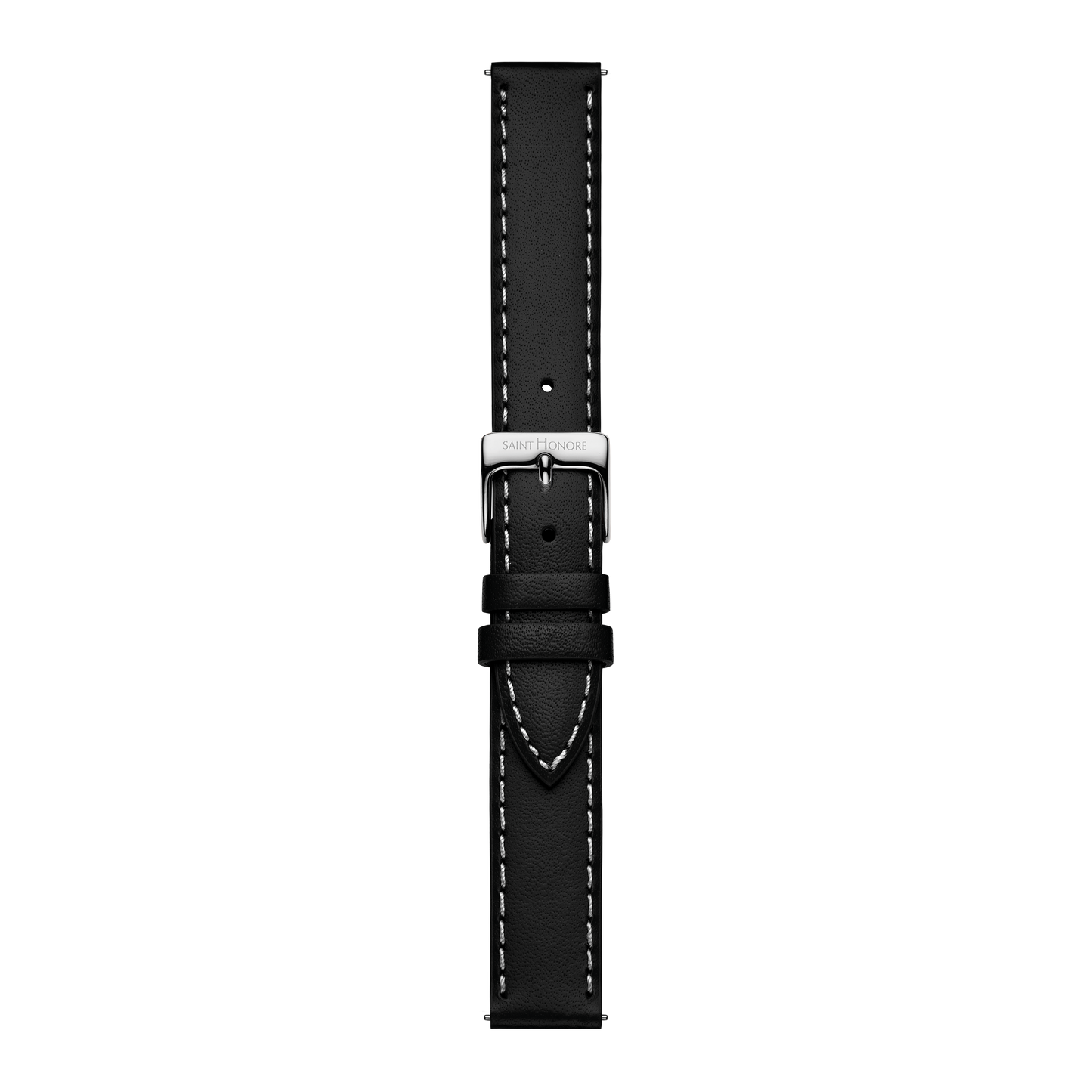 Bracelet cuir véritable 16mm sellier noir