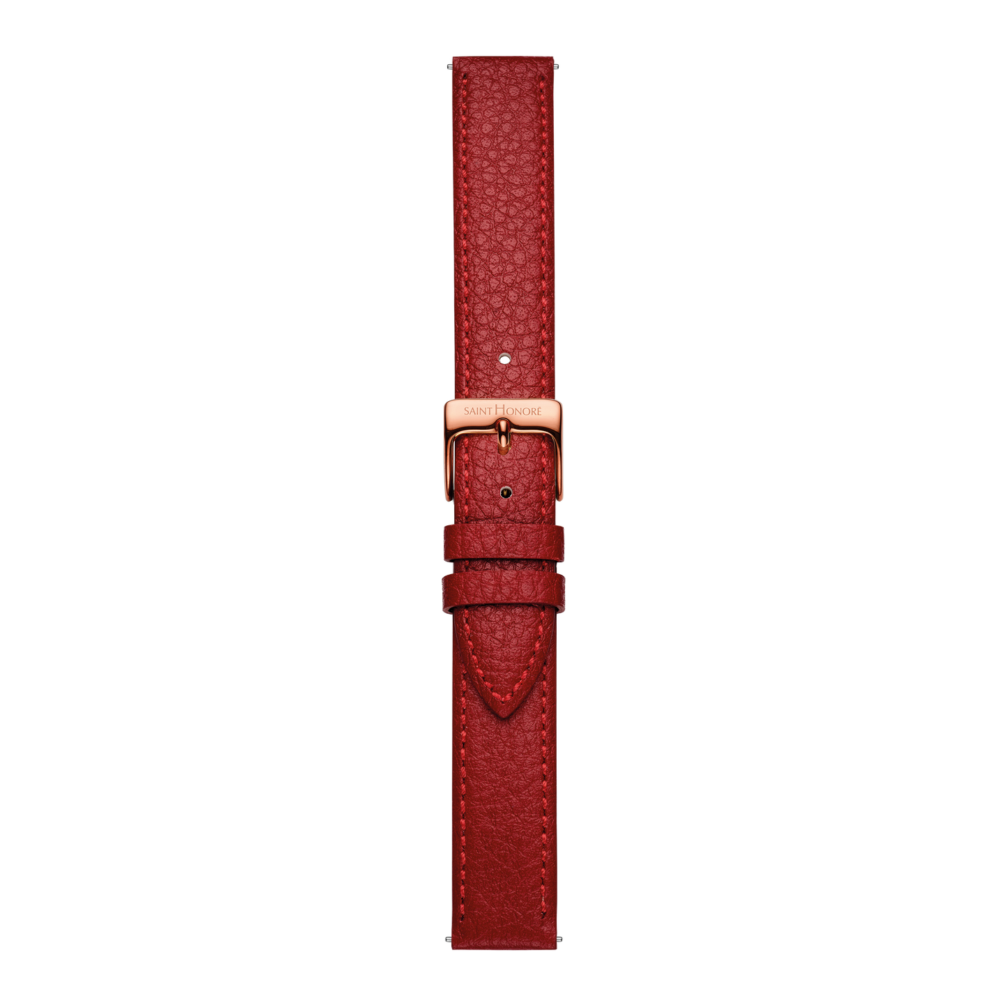 Bracelet cuir véritable 16mm rouge grainé