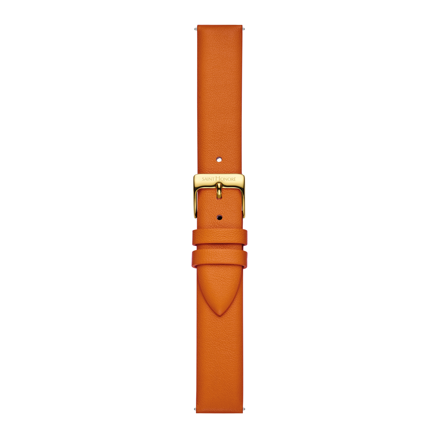 Bracelet cuir véritable 16mm orange lisse
