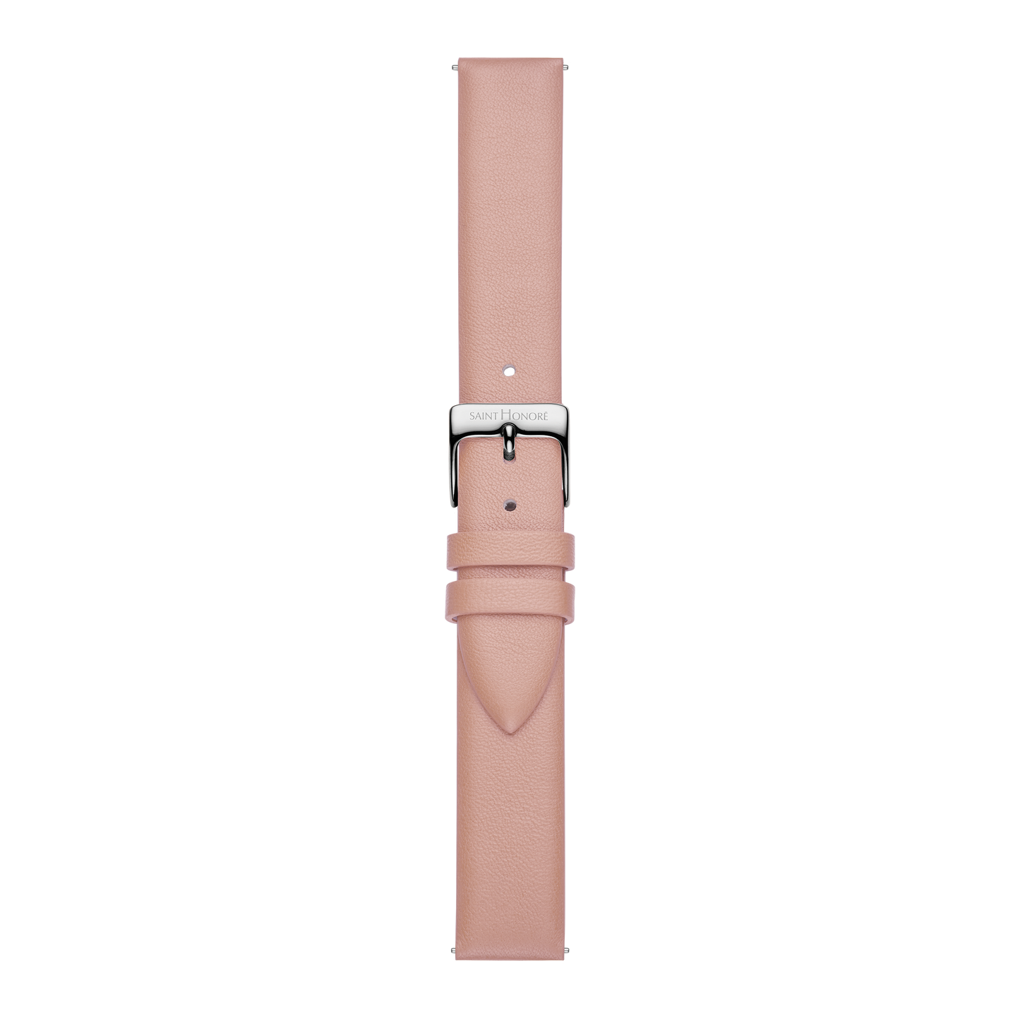 Genuine leather strap 16mm pastel pink smooth