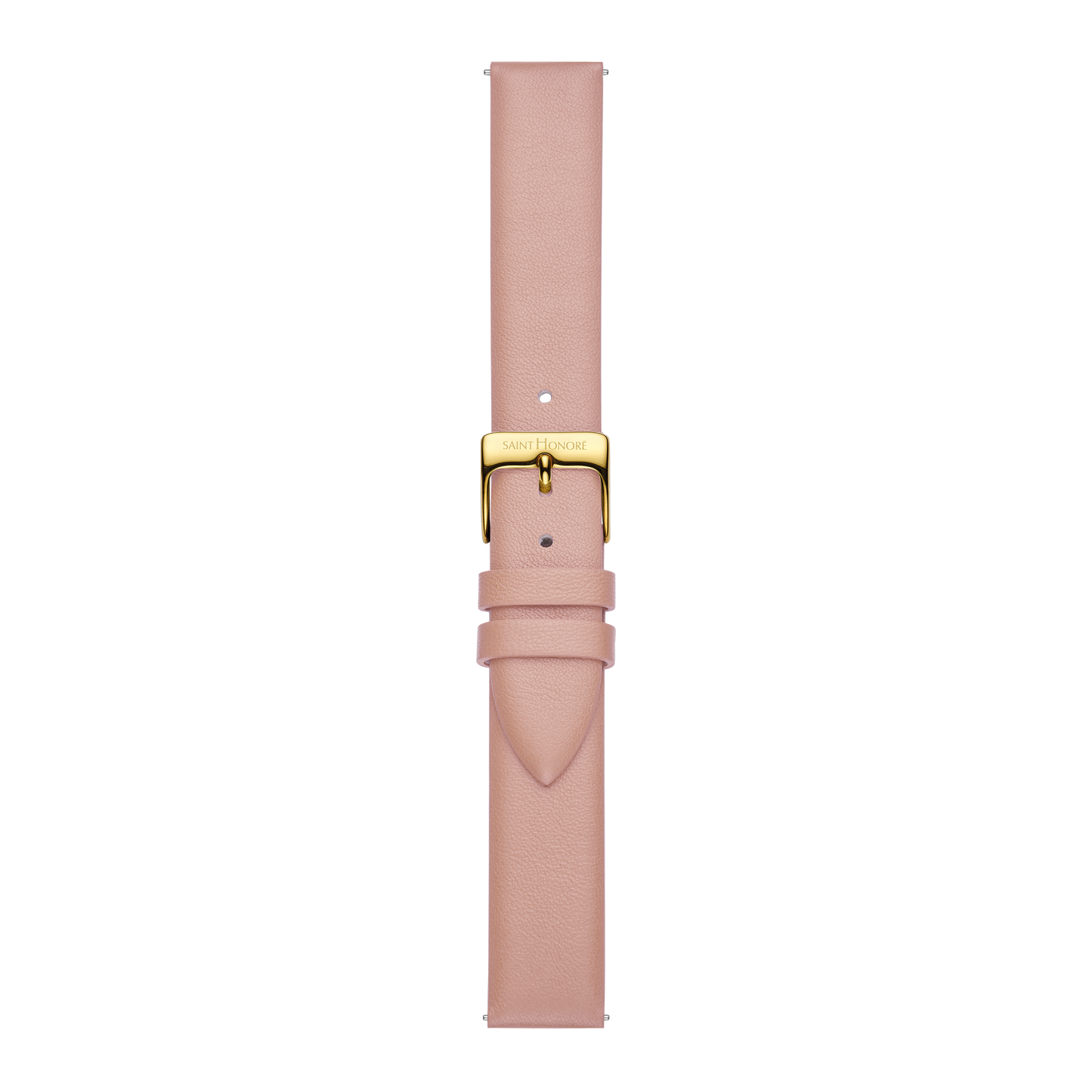 Genuine leather strap 16mm pastel pink smooth