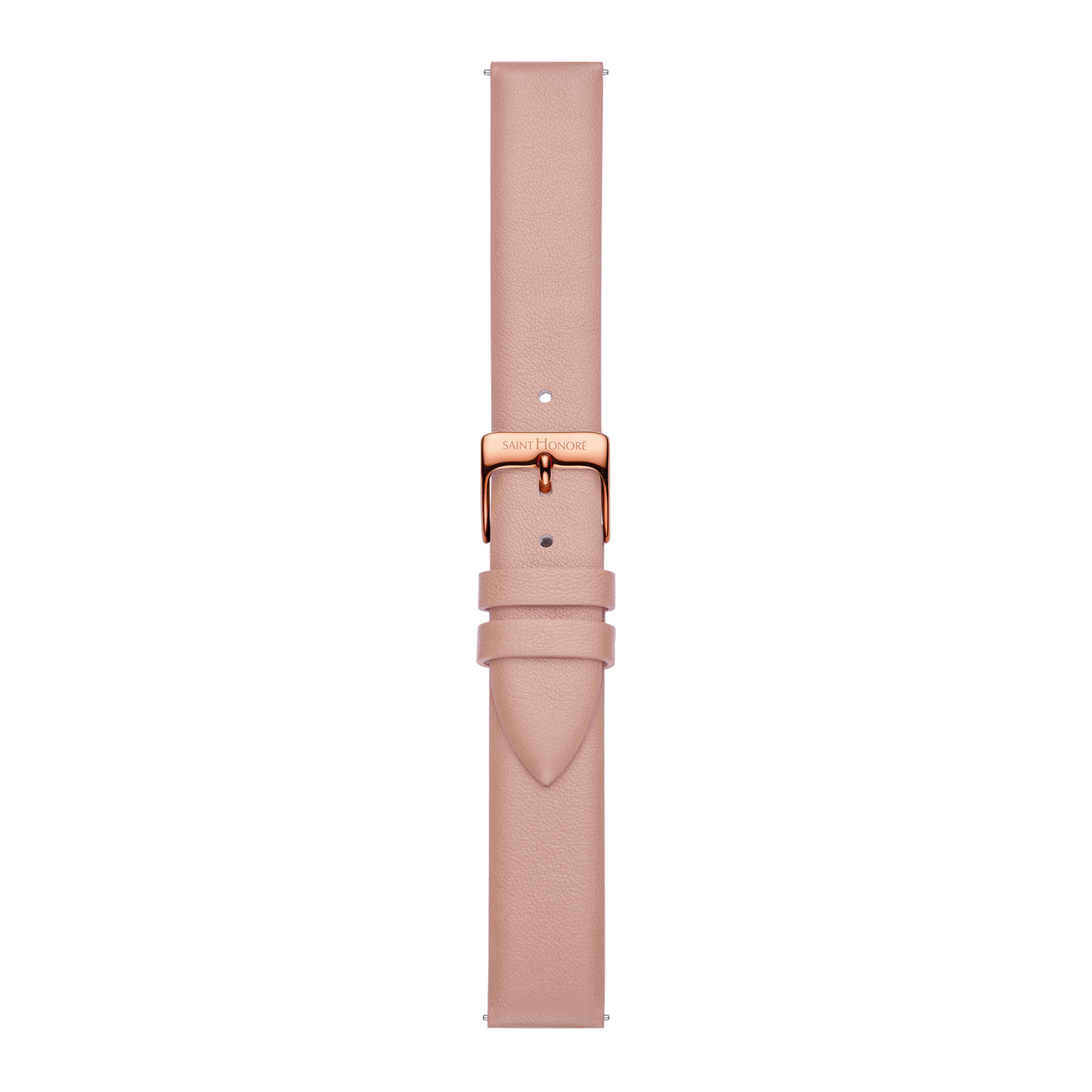 Bracelet cuir véritable 16mm rose pastel lisse