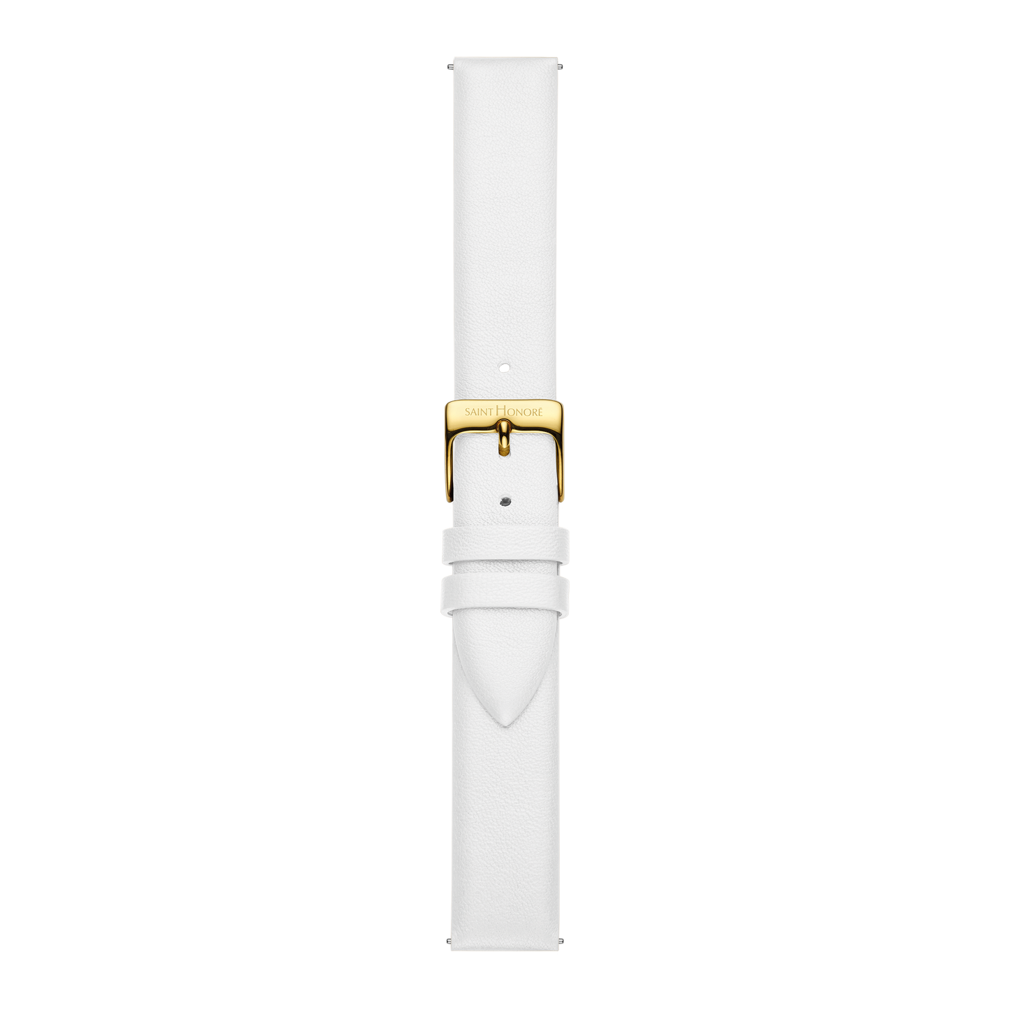 Genuine leather strap 16mm smooth white